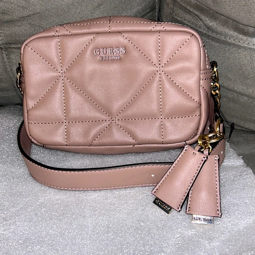 6. Pink Guess Crossbody-Excellent - Picture 9 of 10